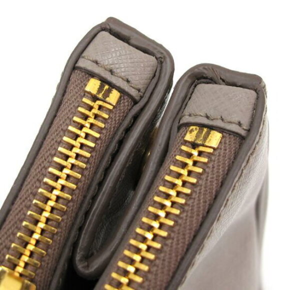 Prada Saffiano Lux leather Galleria double zip tote bag Argilla Gray - Picture 7 of 8